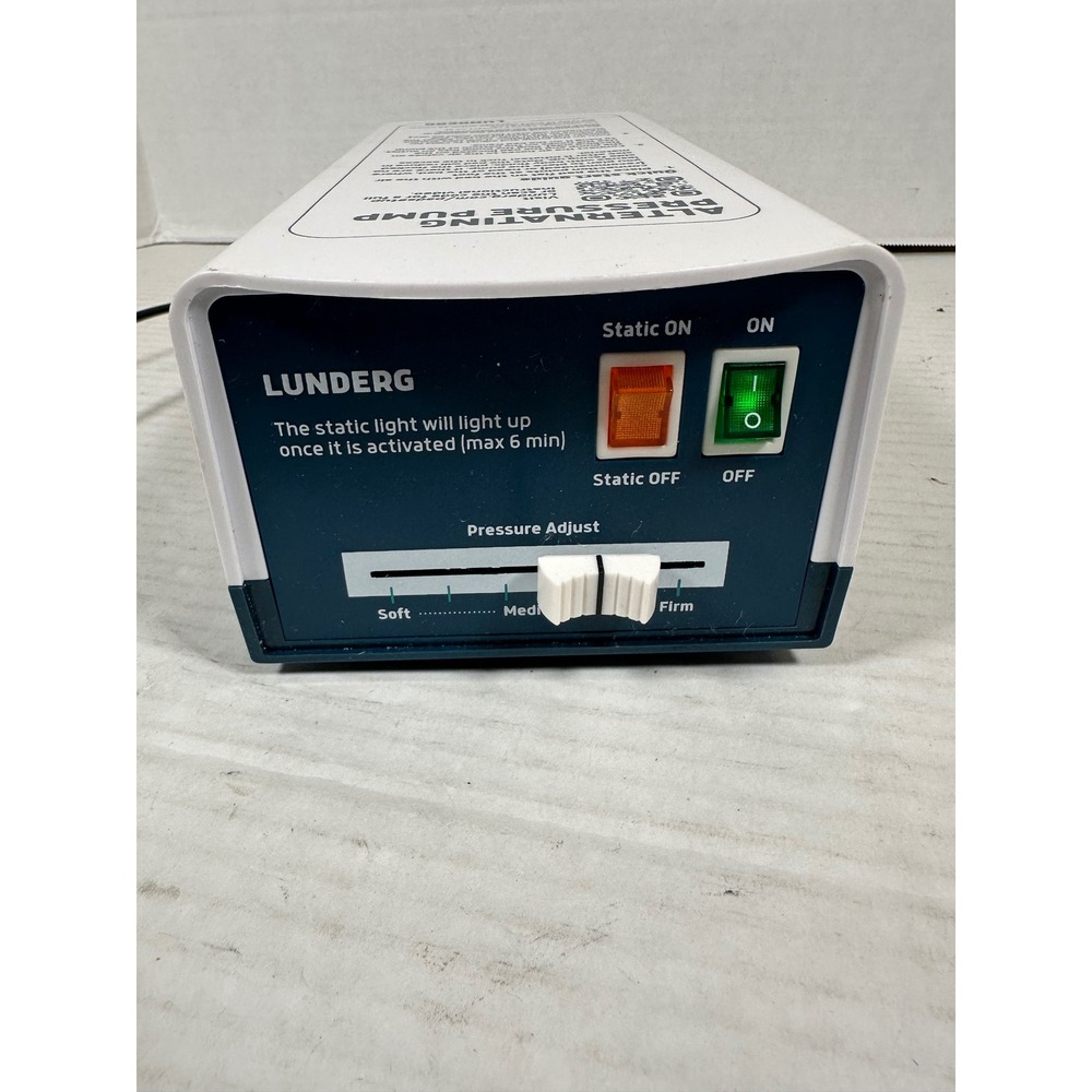 Lunderg Alternating Pressure Pump for Medical Air Mattress White Blue 120V